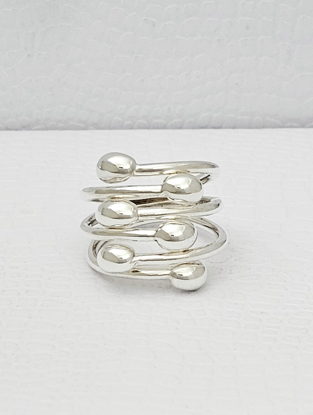 Silpada Very Rare🦄Sterling Silver MWS Overlapping Multiband Ring CR596